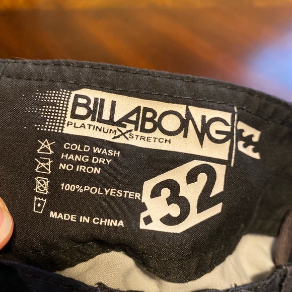 Billabong Blue and Black Board Shorts with Tribal Patterns - Picture 2 of 5